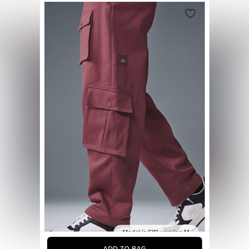 ALO Yoga Northstar Cargo Pant - Burgundy Truffle - Picture 5 of 5